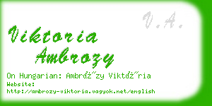 viktoria ambrozy business card